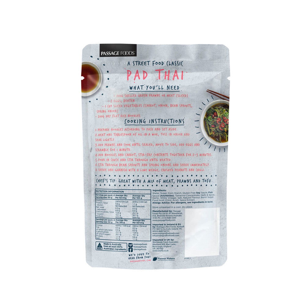 Passage Foods Passage to Asia Pad Thai Stir Fry Sauce Pouch - 200g