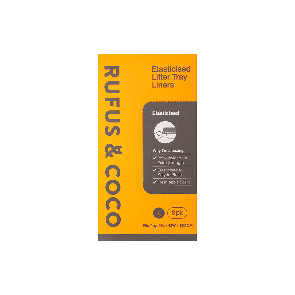 Rufus & Coco Elasticised Litter Tray Liners Large - 8 pack