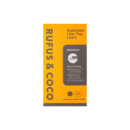 Rufus & Coco Elasticised Litter Tray Liners Large - 8 pack