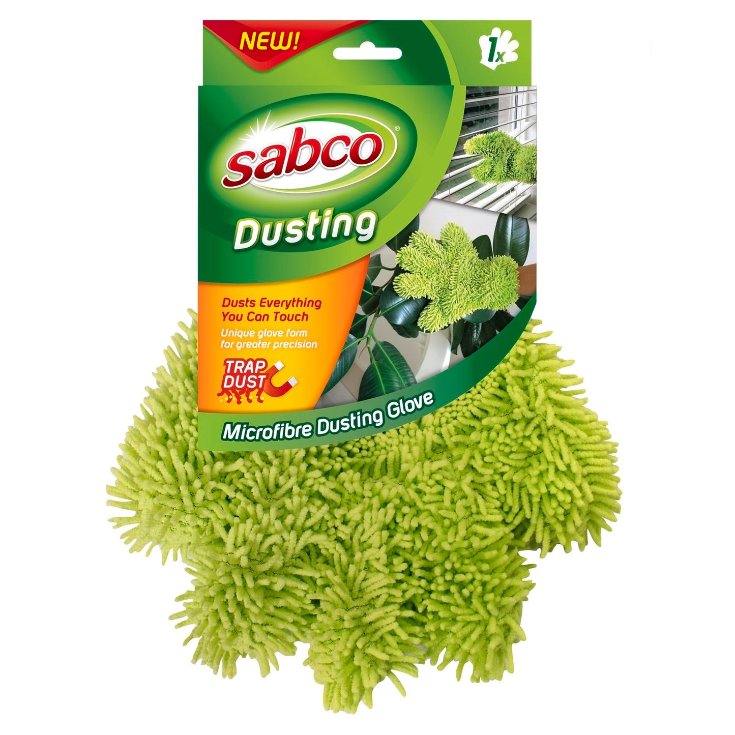 Sabco Green Microfingers Dusting Glove - 200mm