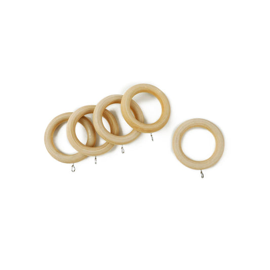 Windoware Curtain Rings - 35mm - Natural - 5 Pack