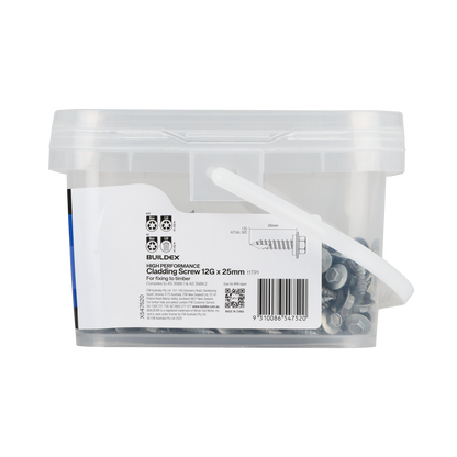 Buildex Cladding Screws - 12g x 25mm - 500 Pack