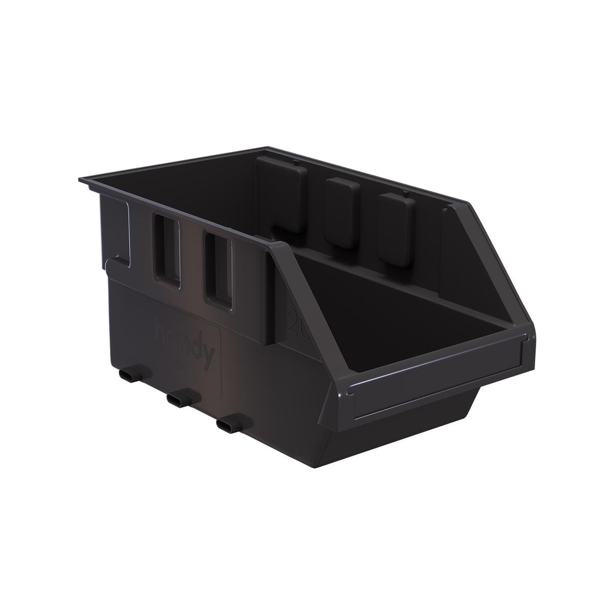 Handy Storage Plastic Storage Tote Size 20 Grey Durable Stackable Bin