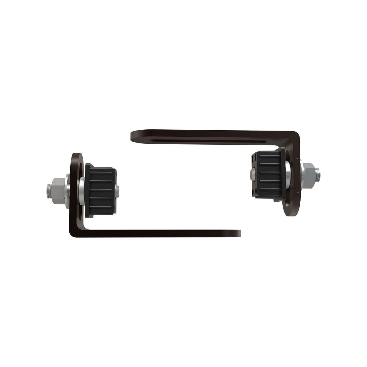 ProtectorAl Black Steel Gudgeon Hinge 38 x 25mm 2 Pack Durable Design