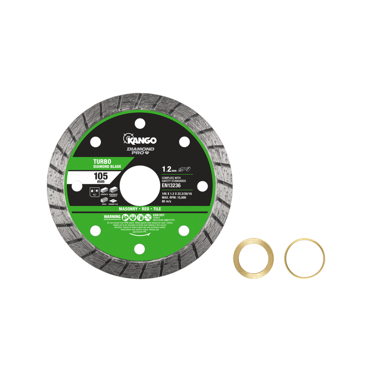 Kango Turbo Diamond Saw Blade - 105mm - Diamond - Fast Cutting