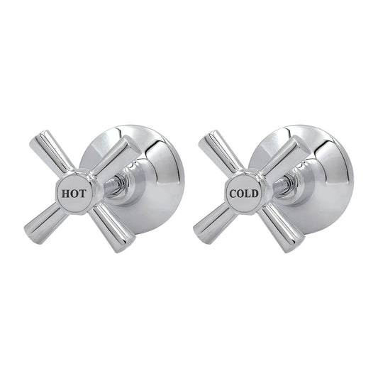 Shaw Mason Chrome Easy Clean Wall Top Assembly - Pair - 67 x 67 x 120mm