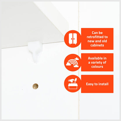 Taskmaster Plastic Shelf Support - 5mm - White - 20 Pack