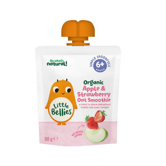 Little Bellies Organic Strawberry & Apple Oat Smoothie 6+ Months - 90g