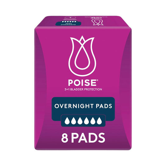 Poise Pads For Bladder Leaks Overnight - 8 pack