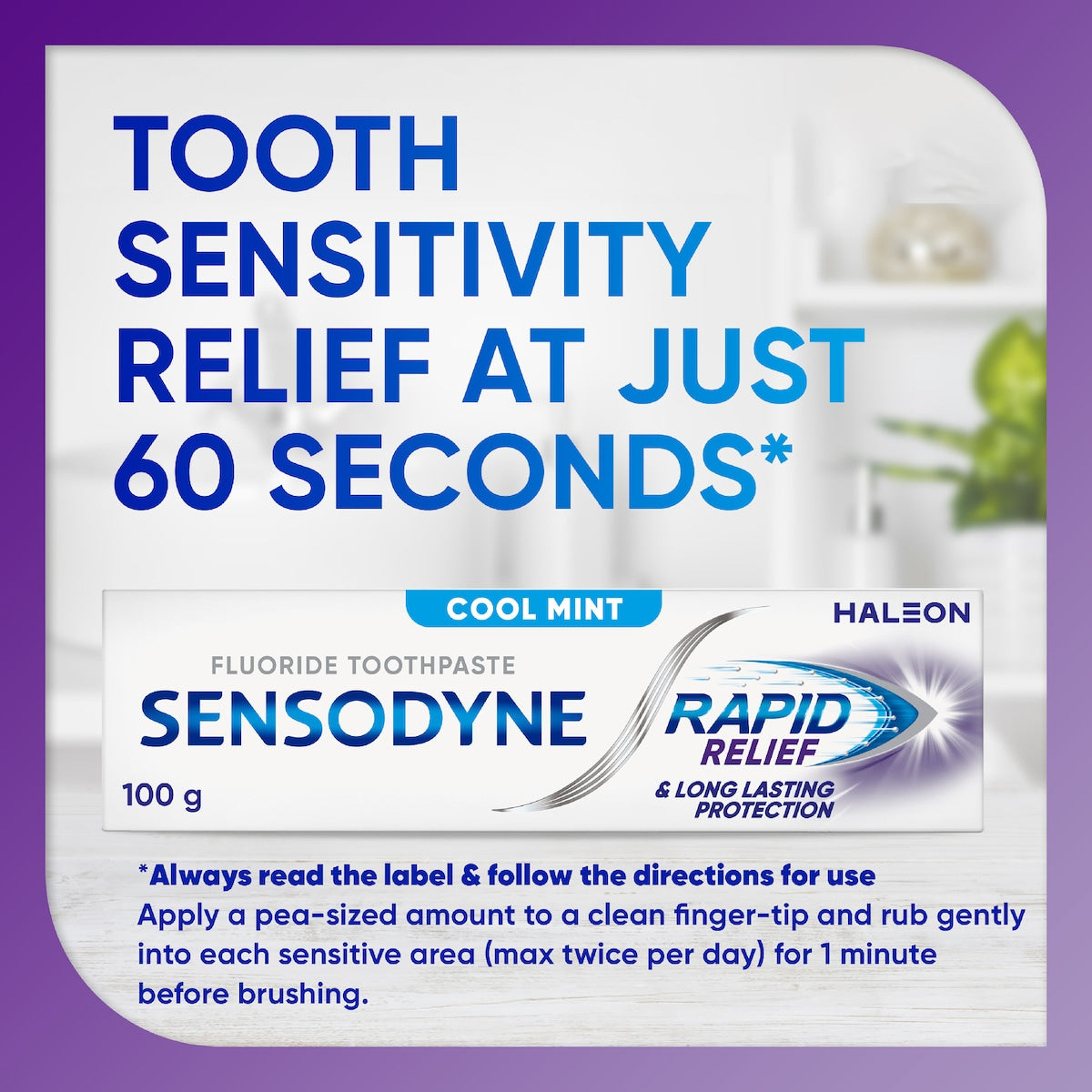 Sensodyne Rapid Relief Cool Mint Sensitive Toothpaste 100g