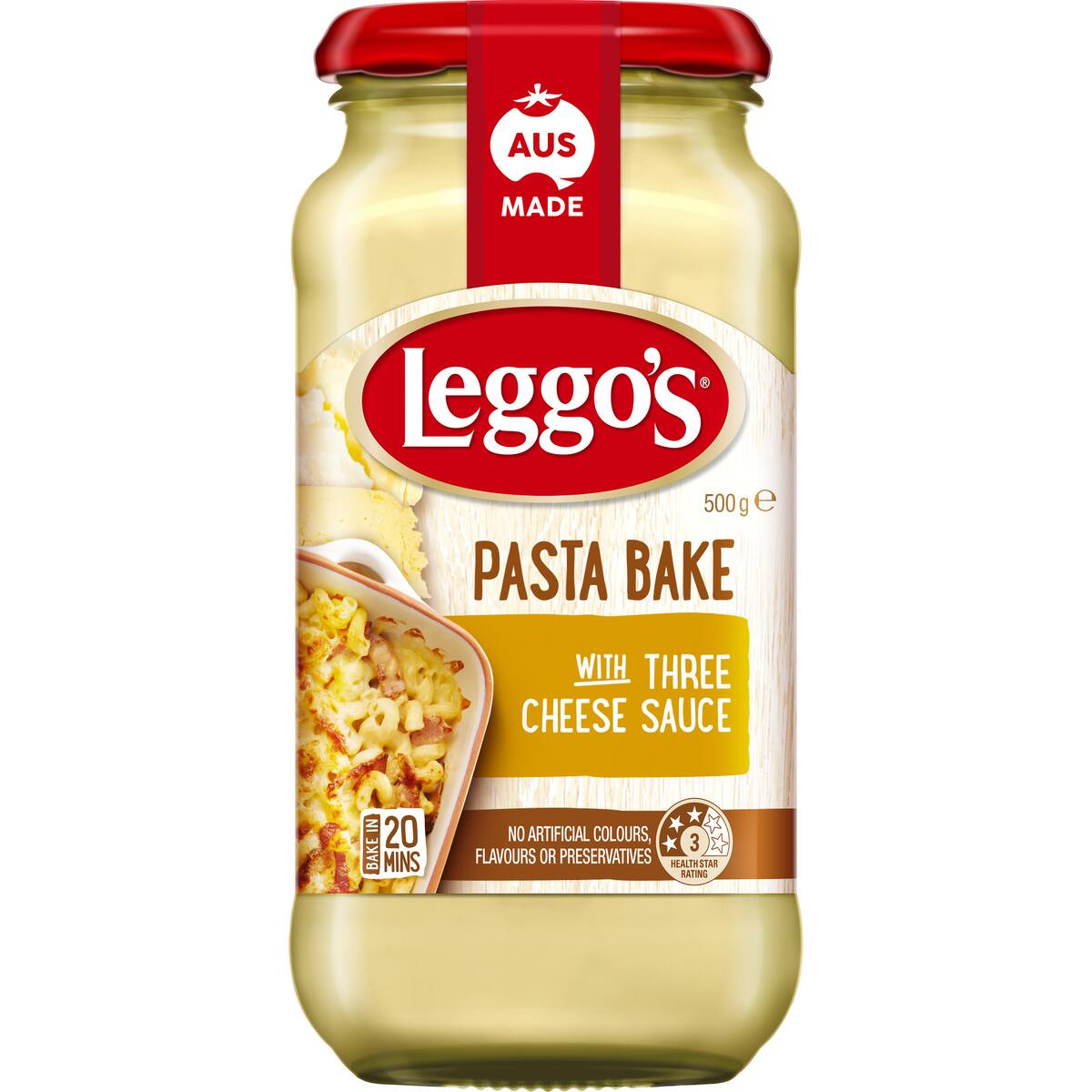 Leggo's Creamy Three Cheese Pasta Bake Sauce 500g