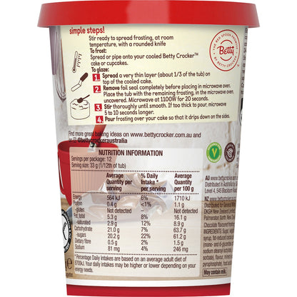 Betty Crocker Creamy Deluxe Chocolate Frosting 400g