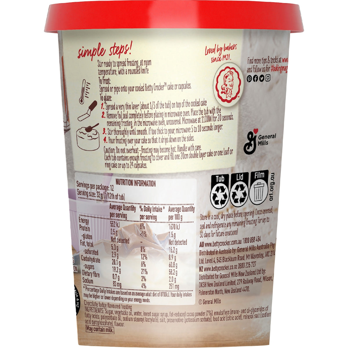 Betty Crocker Chocolate Fudge Frosting 400g