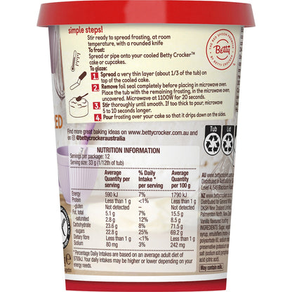 Betty Crocker Vanilla Frosting 400g
