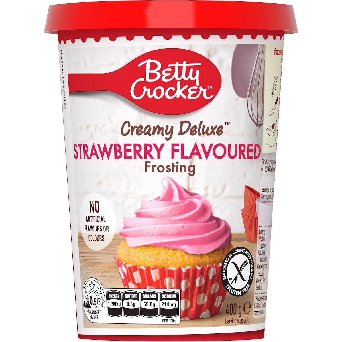 Betty Crocker Strawberry Gluten Free Frosting 400g