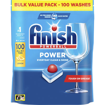 Finish Power Lemon Dishwasher Tablets 100 Pack