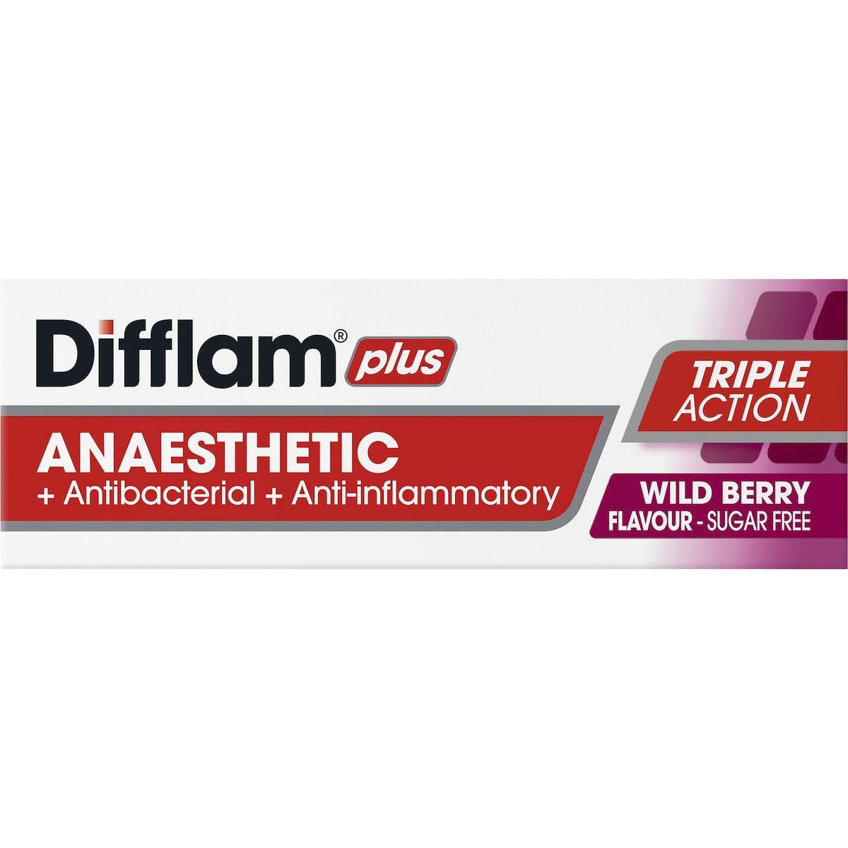 Difflam Plus Sore Throat Lozenges + Anaesthetic Berry 16 Pack