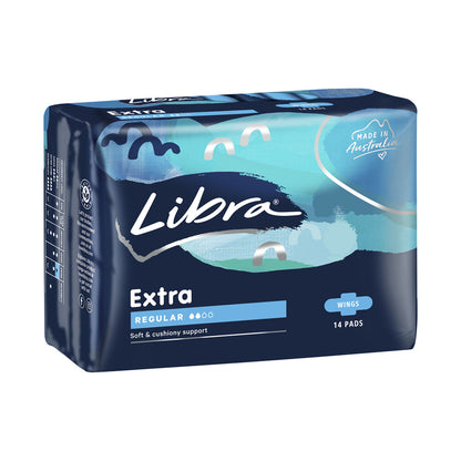 Libra Exta Regular With Wings Pads - 14 pack