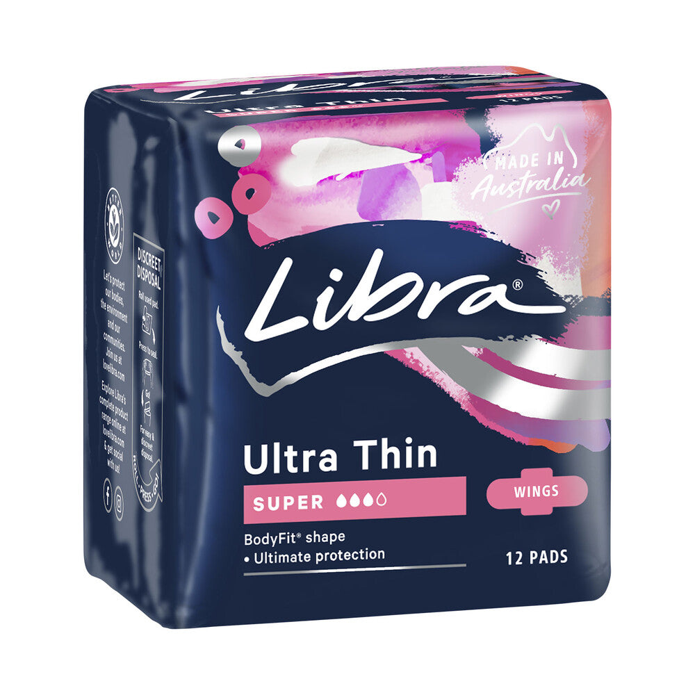 Libra Pads Ultra Thin Super Wing - 12 pack