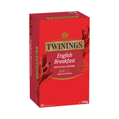 Twinings English Breakfast Tea Bags 50 Pack - 100g