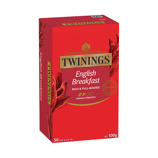 Twinings English Breakfast Tea Bags 50 Pack - 100g