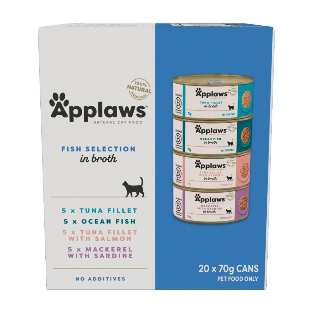 Applaws Tin Multipack Cat Food Fish Selection 20x70g - 20 pack