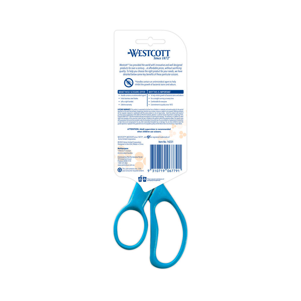 Westcott Antimicrobial 7in Scissors - 1 Each