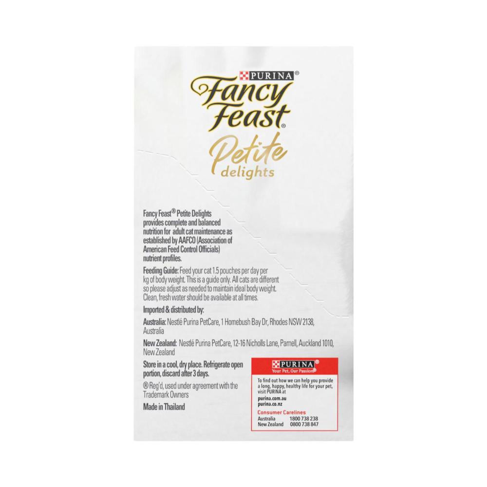 Fancy Feast Petite Delights With Grilled Tuna Salmon & Cod Cat Food 6x50g - 6 pack