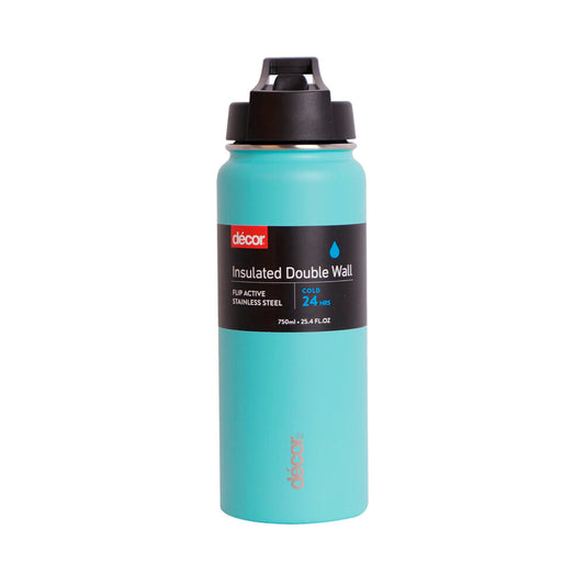 Decor Insulated Double Wall Flip Active Bottle 750ml - 1 each