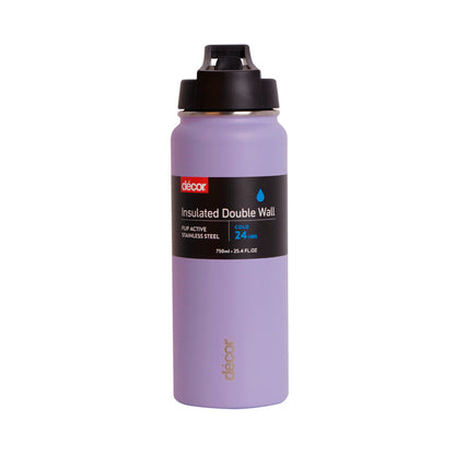 Decor Insulated Double Wall Flip Active Bottle 750ml - 1 each