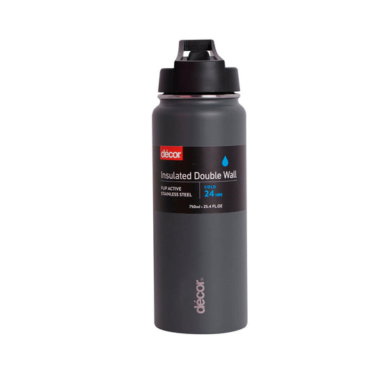 Decor Insulated Double Wall Flip Active Bottle 750ml - 1 each