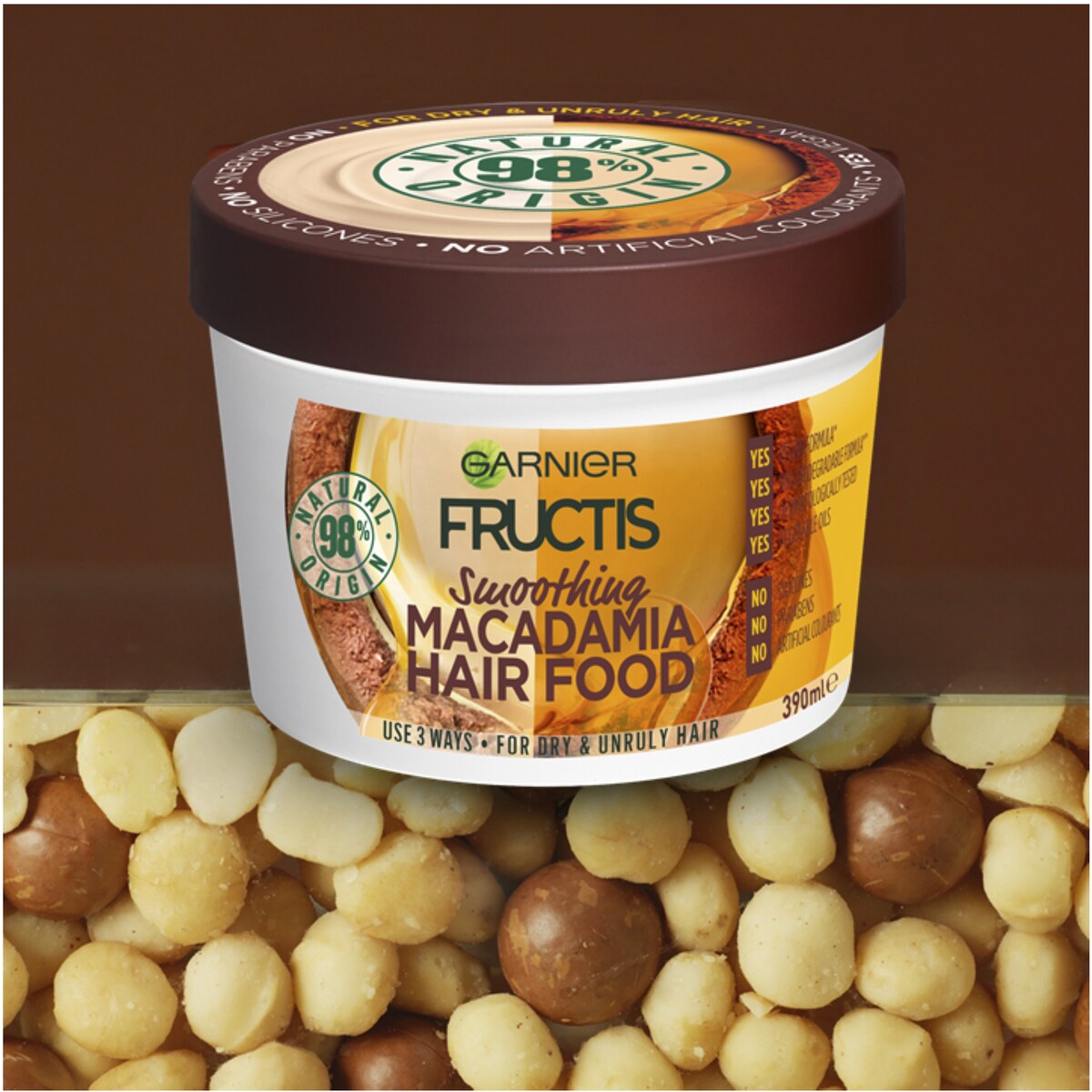Garnier Fructis Hair Food Smoothing Macadamia 390mL