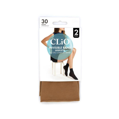 io Invisible Band Anklets Natural One Size - 2 pack