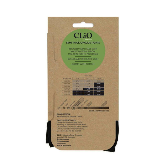 io Eco 40d Opque Tights Black Small/medium - 1 pack