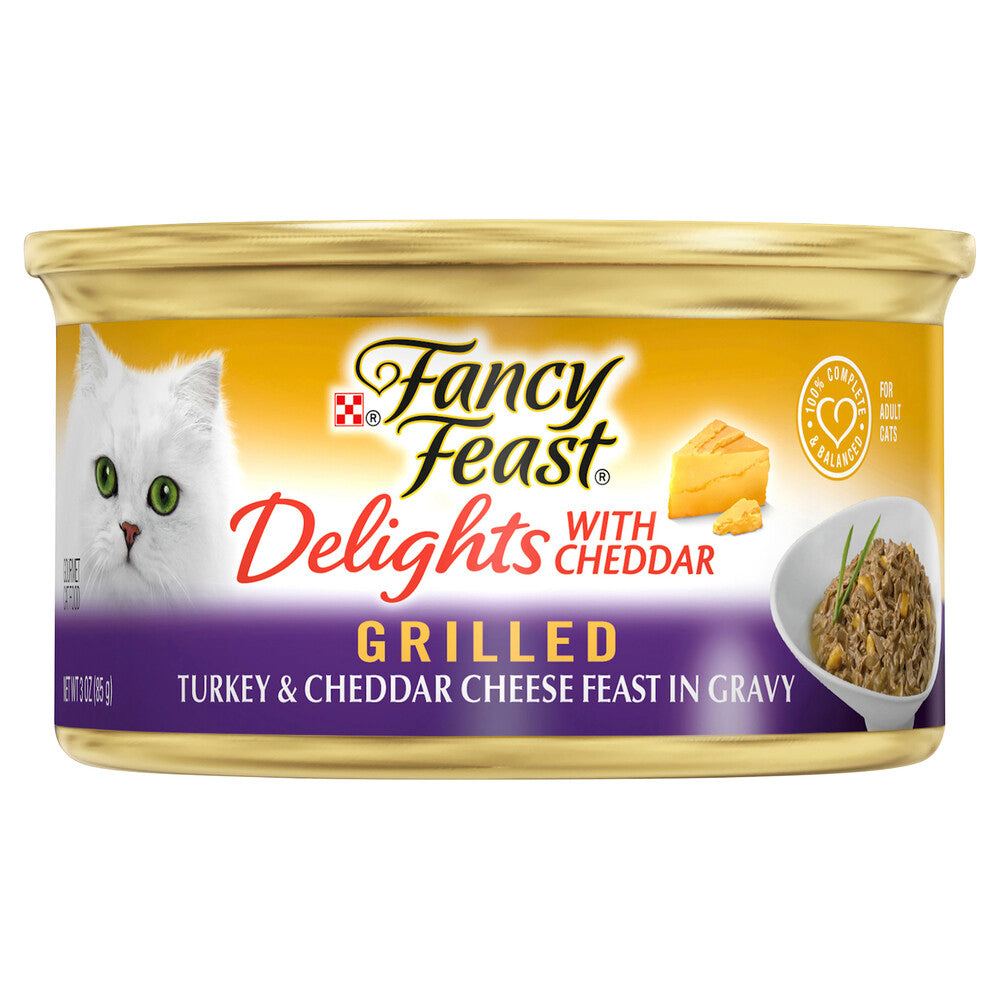 Fancy Feast Creamy Delights With Grilled Turkey & Cheddar Cheese In Gravy Cat Food - 85g