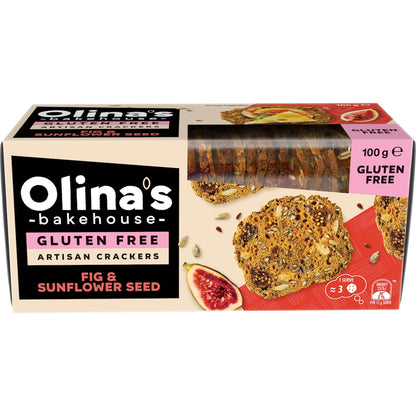 Olina's Bakehouse Gluten Free Sunflower Seed & Fig Cracker 100g