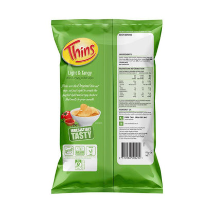 Thins Light & Tangy Potato Chips - 175g