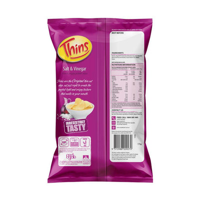 Thins Salt & Vinegar Potato Chips - 175g