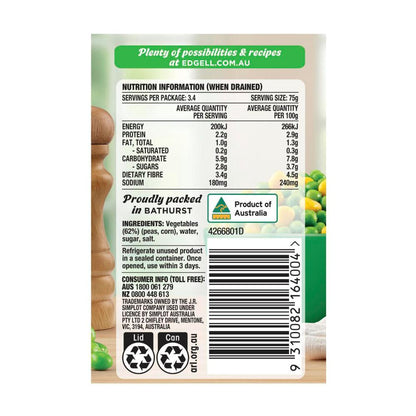 Edgell Baby Peas & Sweet Corn - 420g