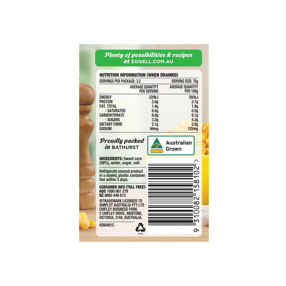 Edgell Super Sweet Corn Kernels - 420g