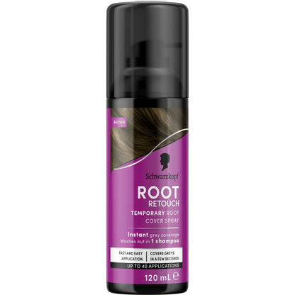 Schwarzkopf Brown Root Retoucher Hair Colour Grey Cover 120ml