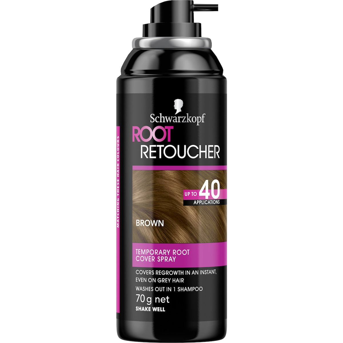 Schwarzkopf Brown Root Retoucher Hair Colour Grey Cover 120ml