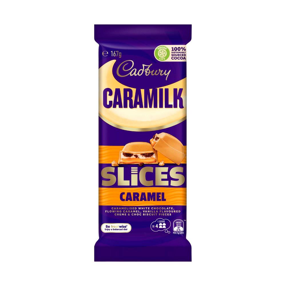 Cadbury Caramilk Slices Caramel Chocolate Block - 167g