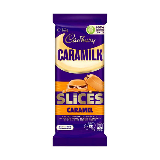 Cadbury Caramilk Slices Caramel Chocolate Block - 167g