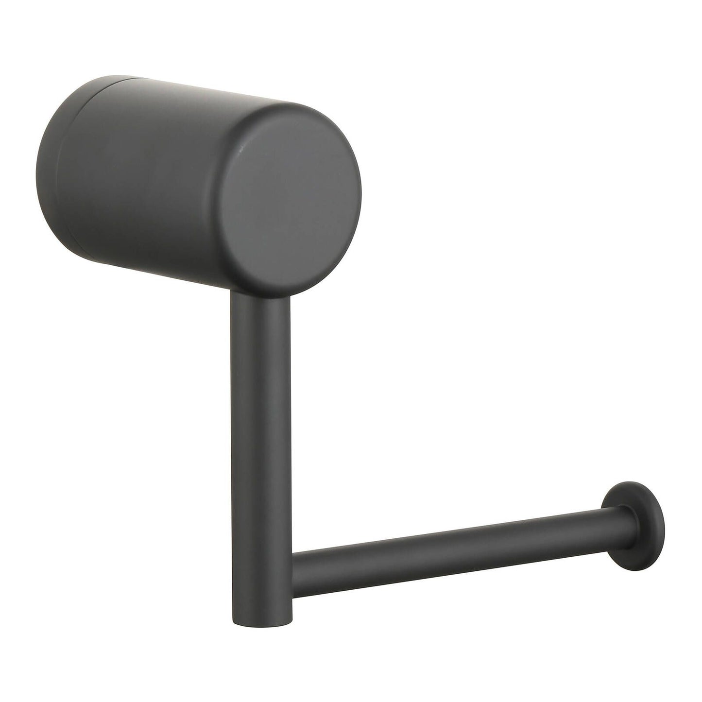 Evekare Black Matte Toilet Roll Holder - 159 x 81 x 140mm