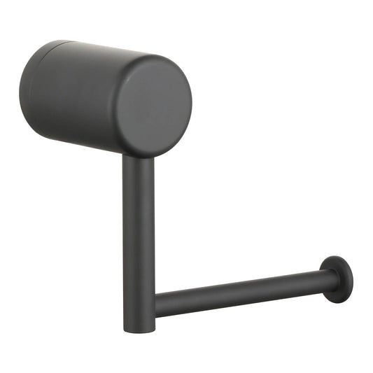 Evekare Black Matte Toilet Roll Holder - 159 x 81 x 140mm