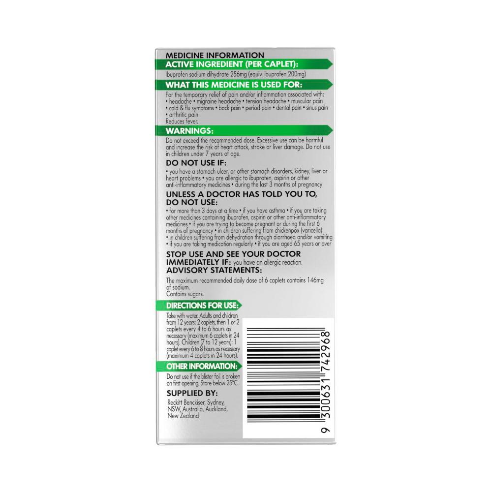 Nurofen Zavance Caplets - 12 pack