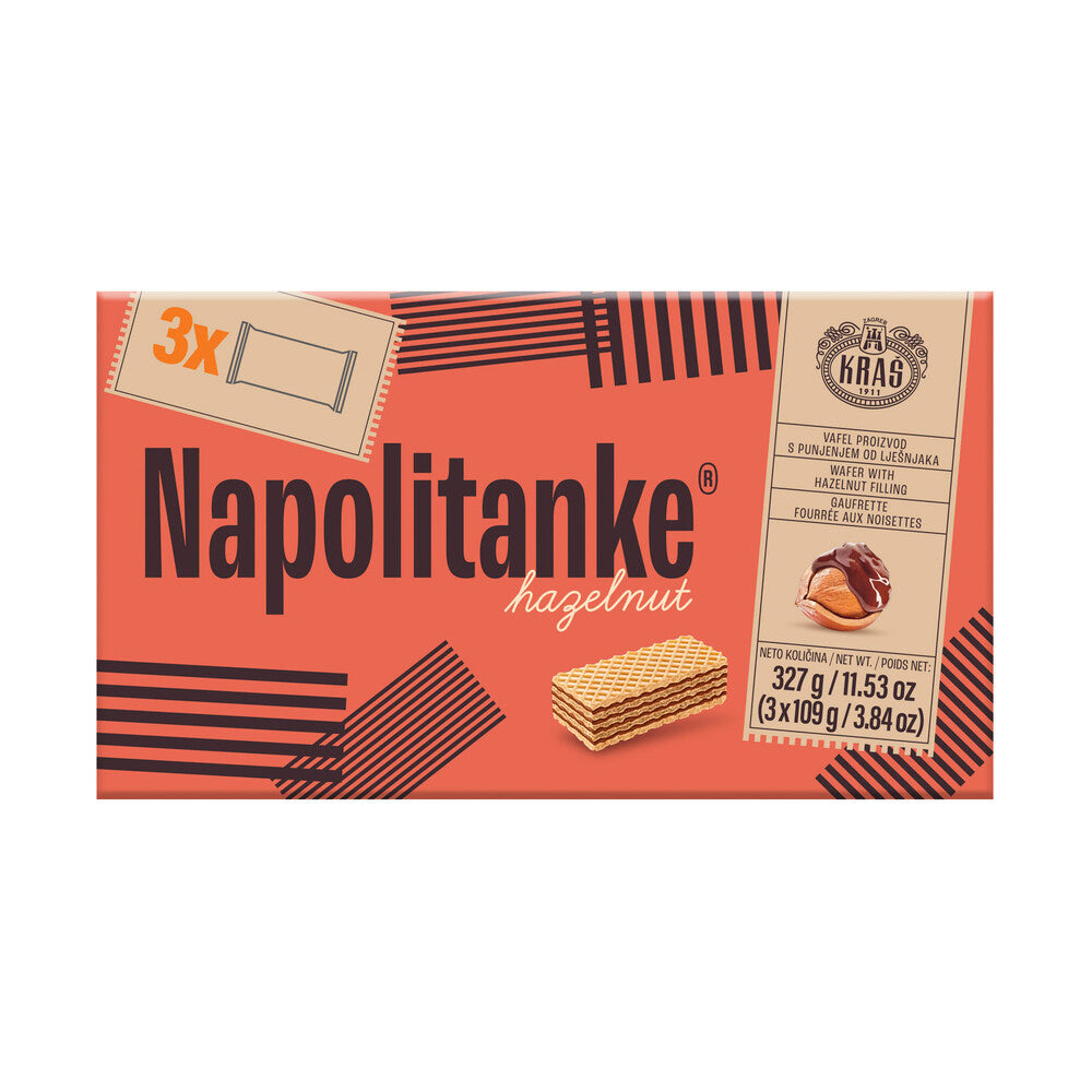 Kras Napolitanke Wafers Hazelnut - 327g