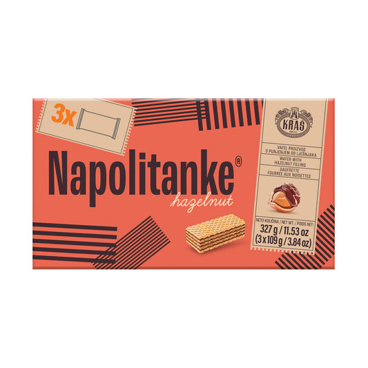 Kras Napolitanke Wafers Hazelnut - 327g