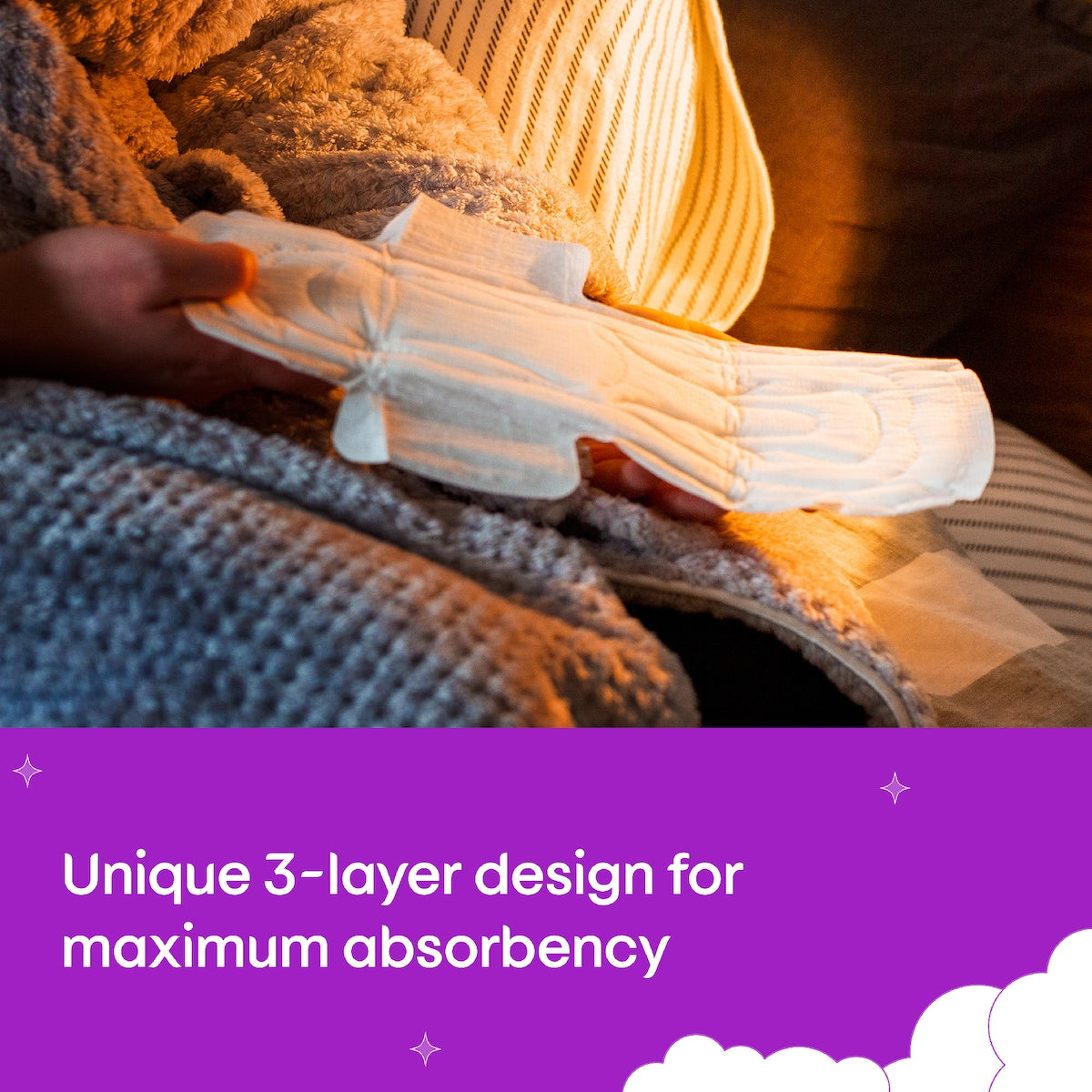 U By Kotex Overnight Extra Pads With Wings 8 Pack